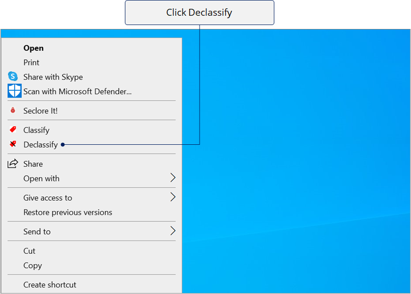 Declassifying files